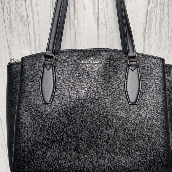 Women’s Kate Spade Monet Large Triple Tote Black Flawed - Picture 2 of 12